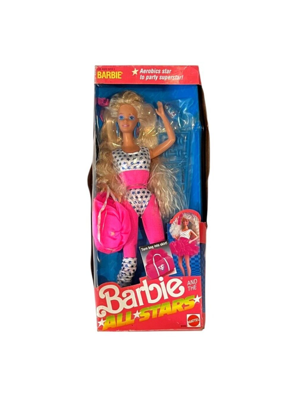 Vintage 1989 Barbie and the All Stars Doll 9099 Mattel Aerobics Fitness